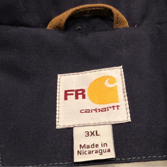 Carhartt Vest Adult 3XL XXXL Blue Work Wear Duck Down FR Fire Resistant Mens - Picture 5 of 16